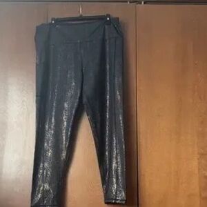 Black Shimmer Leggings